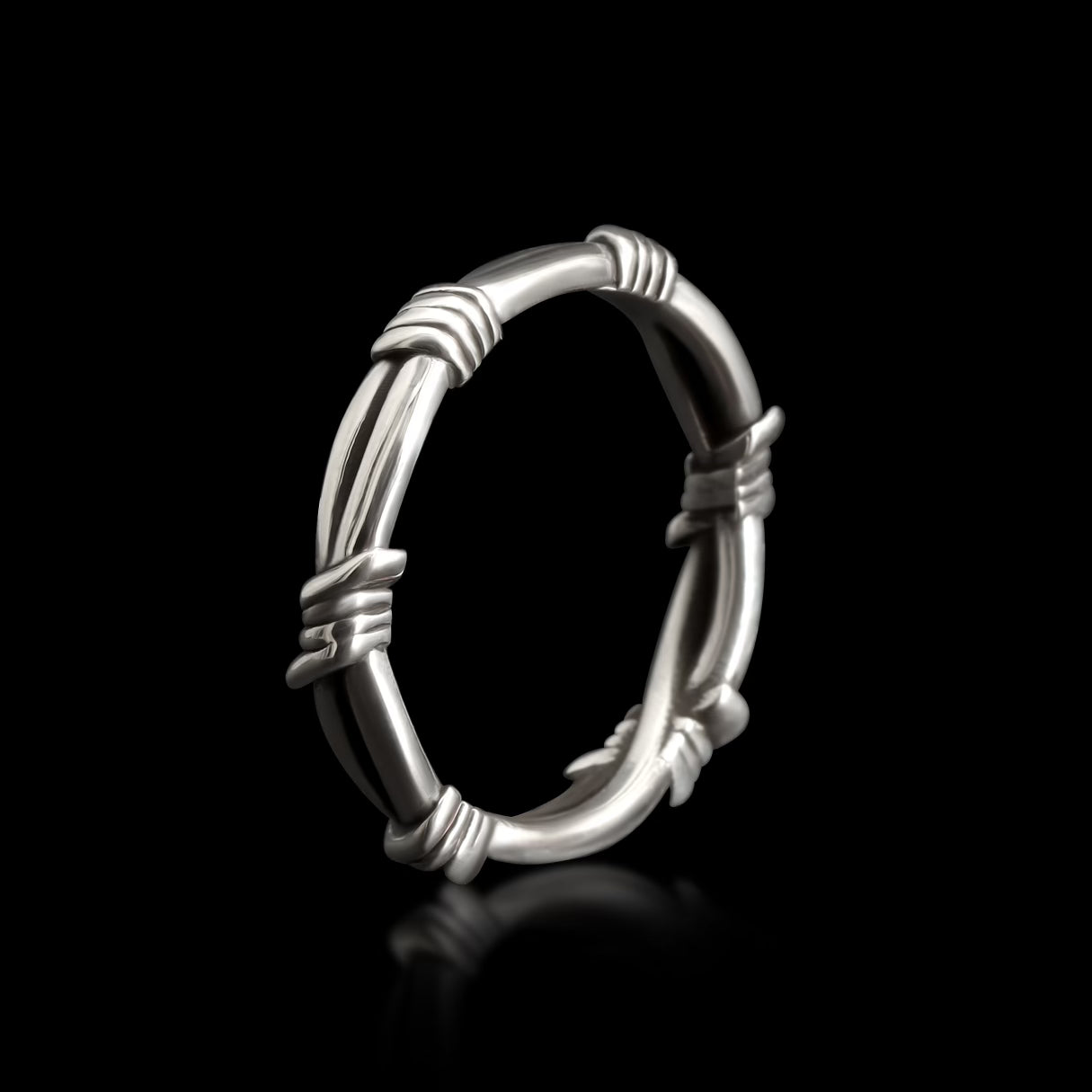Barb Wire Ring - Sterling Silver