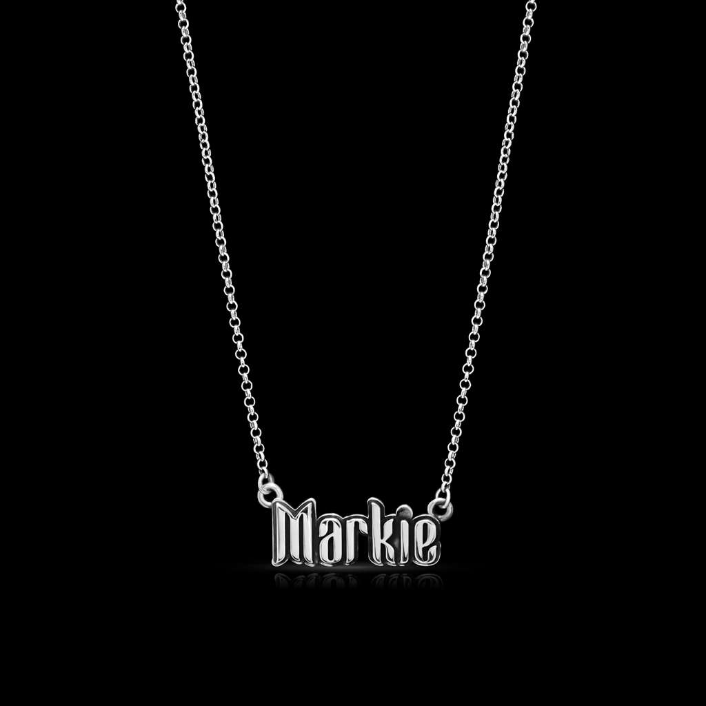 Custom Chrome Nameplate Necklace