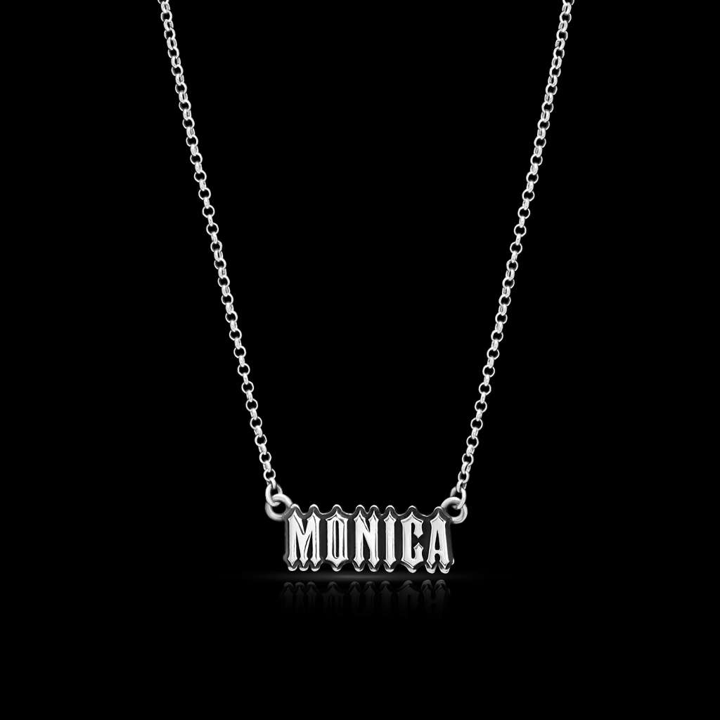 Custom Spike Nameplate Necklace