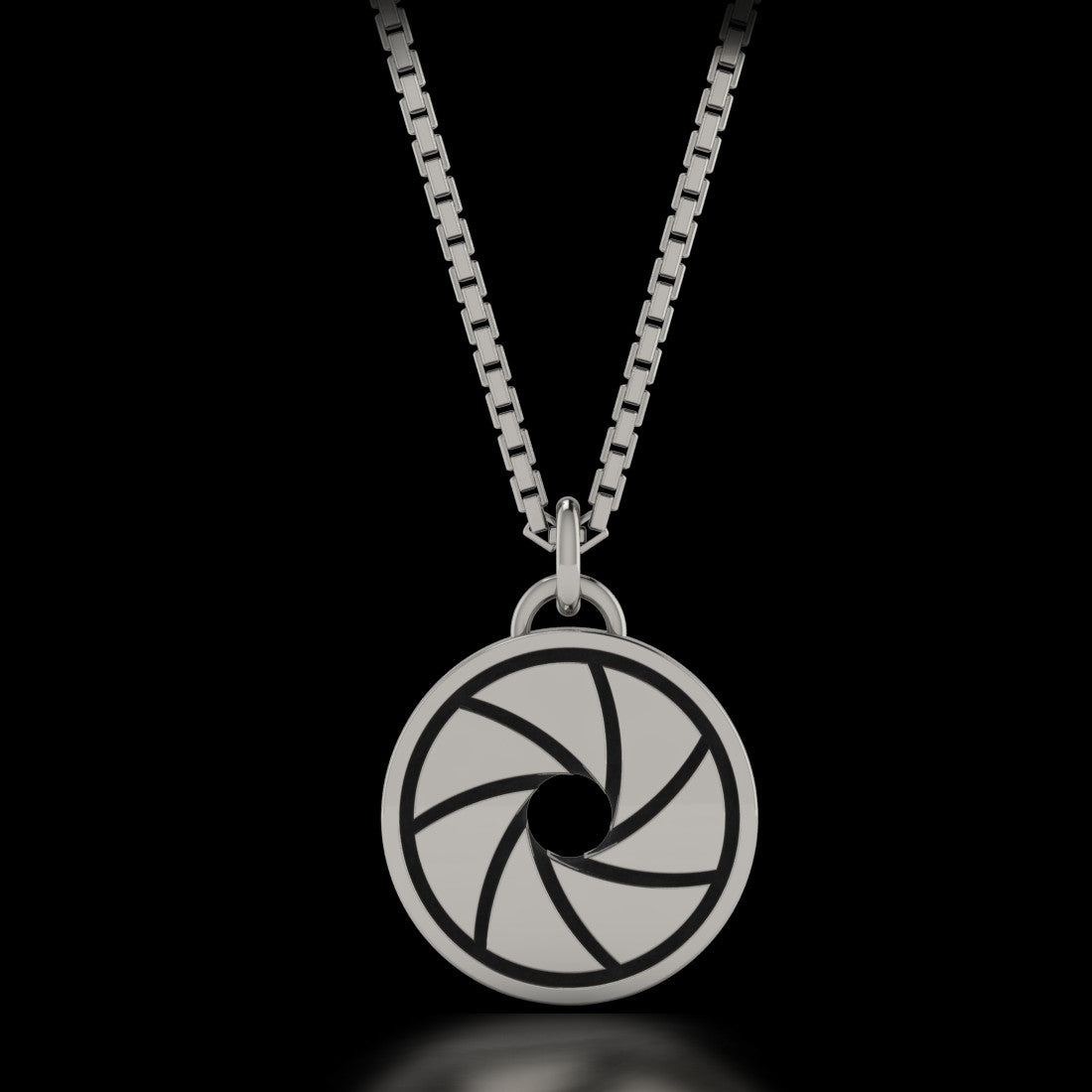 Photographer Camera Diaphragm Necklace  - Sterling Silver - Twisted Love NYC