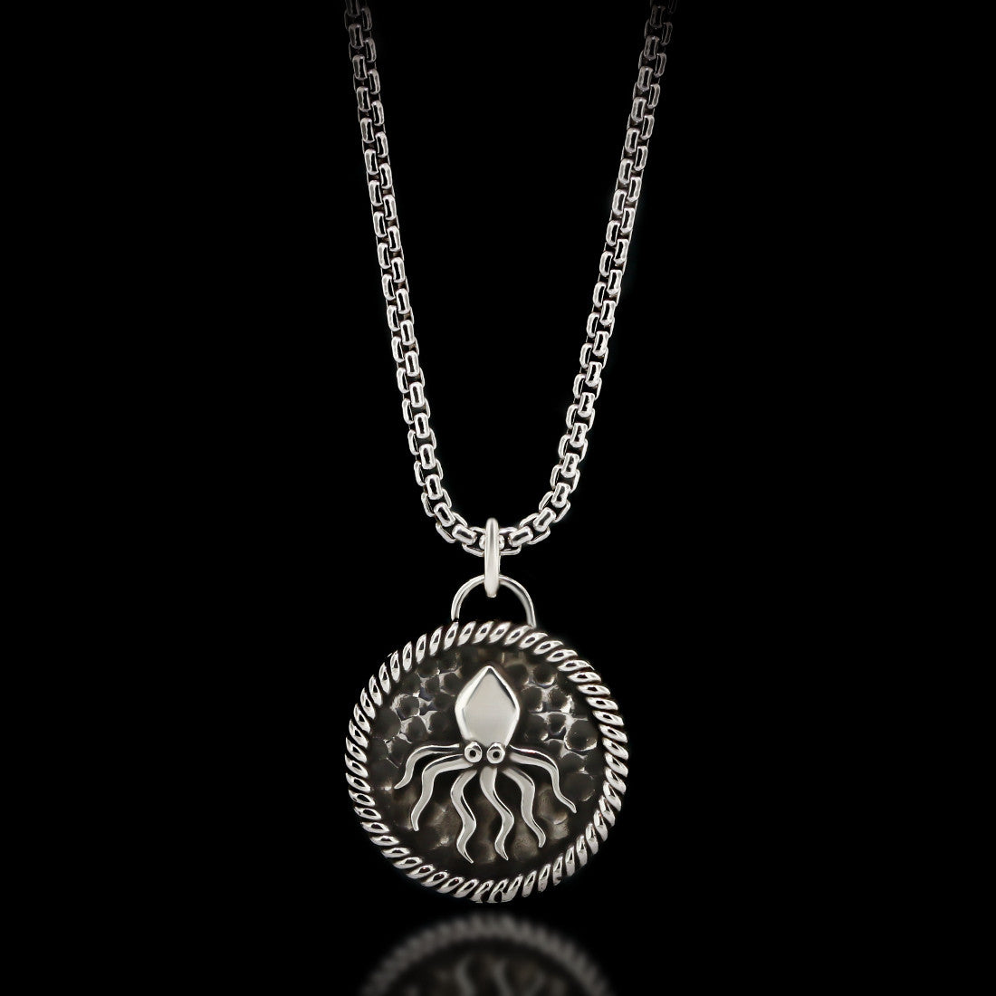 Kraken Medal Necklace - Sterling Silver - Twisted Love NYC