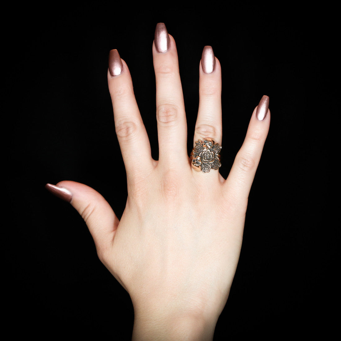 Skull Bouquet Ring - Brass - Twisted Love NYC