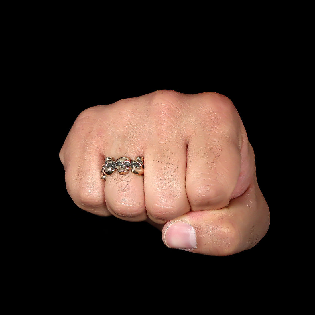Skull Eternity Band - Brass - Twisted Love NYC