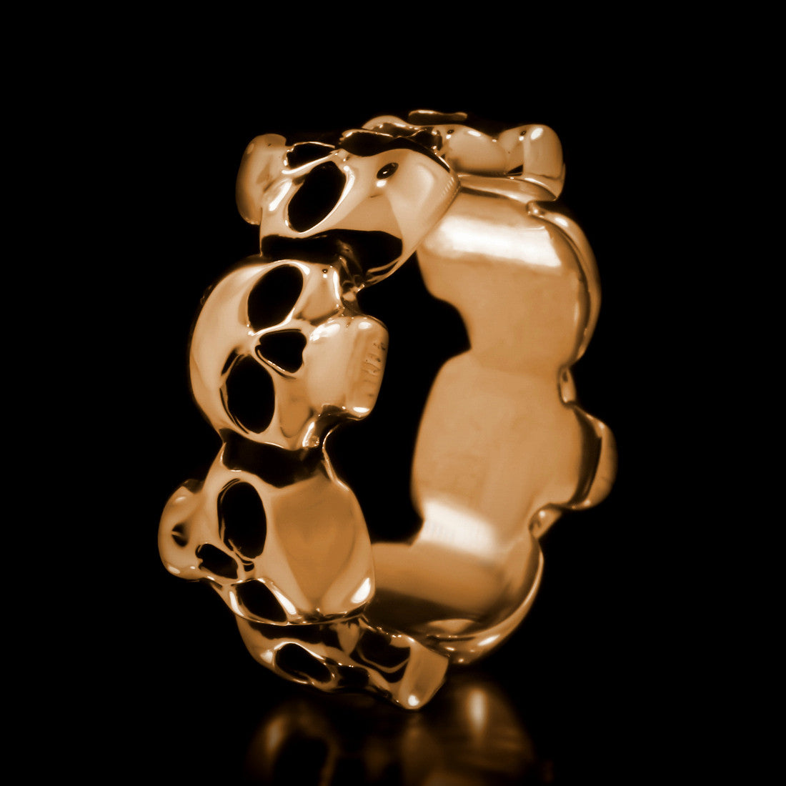 Skull Eternity Band - Brass - Twisted Love NYC
