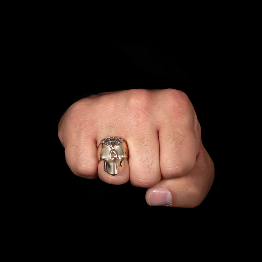 Silent Death Skull Ring - Brass - Twisted Love NYC
