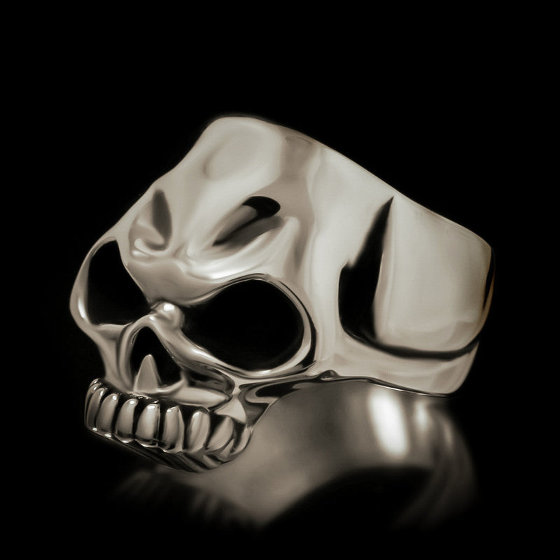 Biker Skull Ring - Sterling Silver - Twisted Love NYC