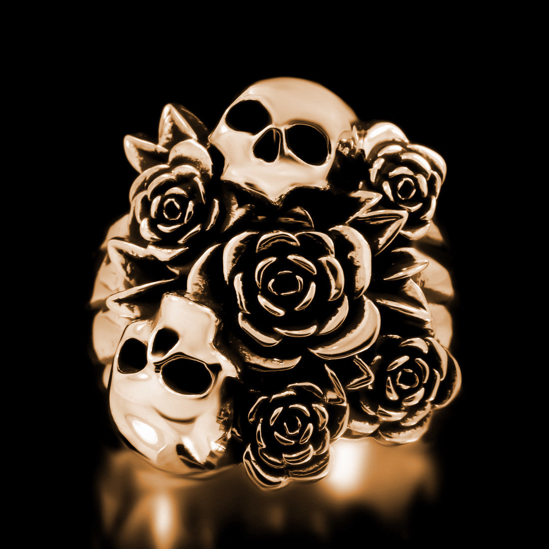 Skull Bouquet Ring - Brass - Twisted Love NYC