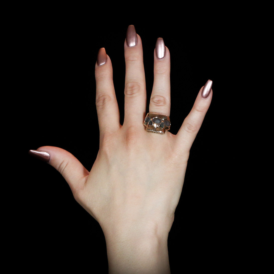 Siamese Skull Ring - Brass - Twisted Love NYC