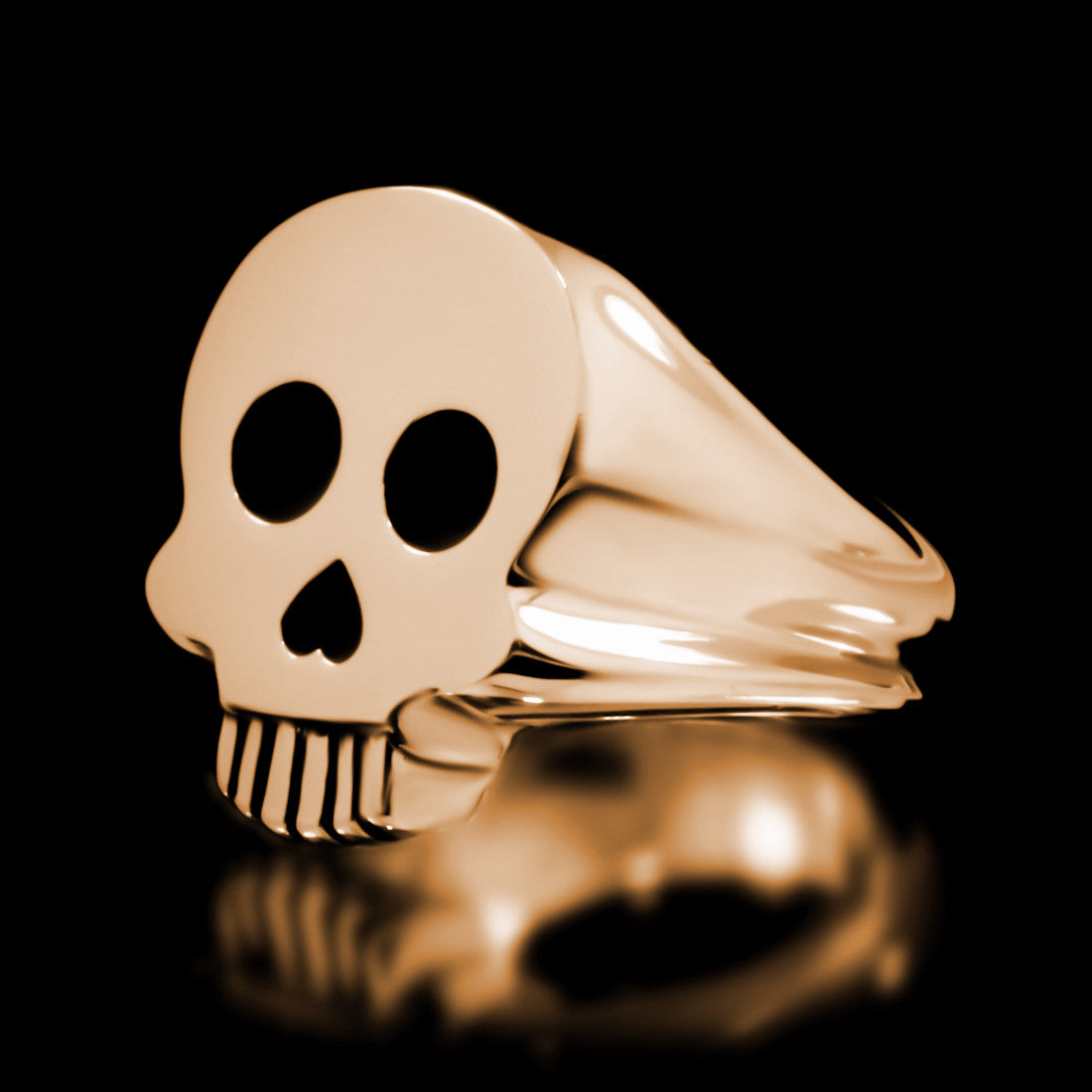 Skull Signet Ring - Brass - Twisted Love NYC