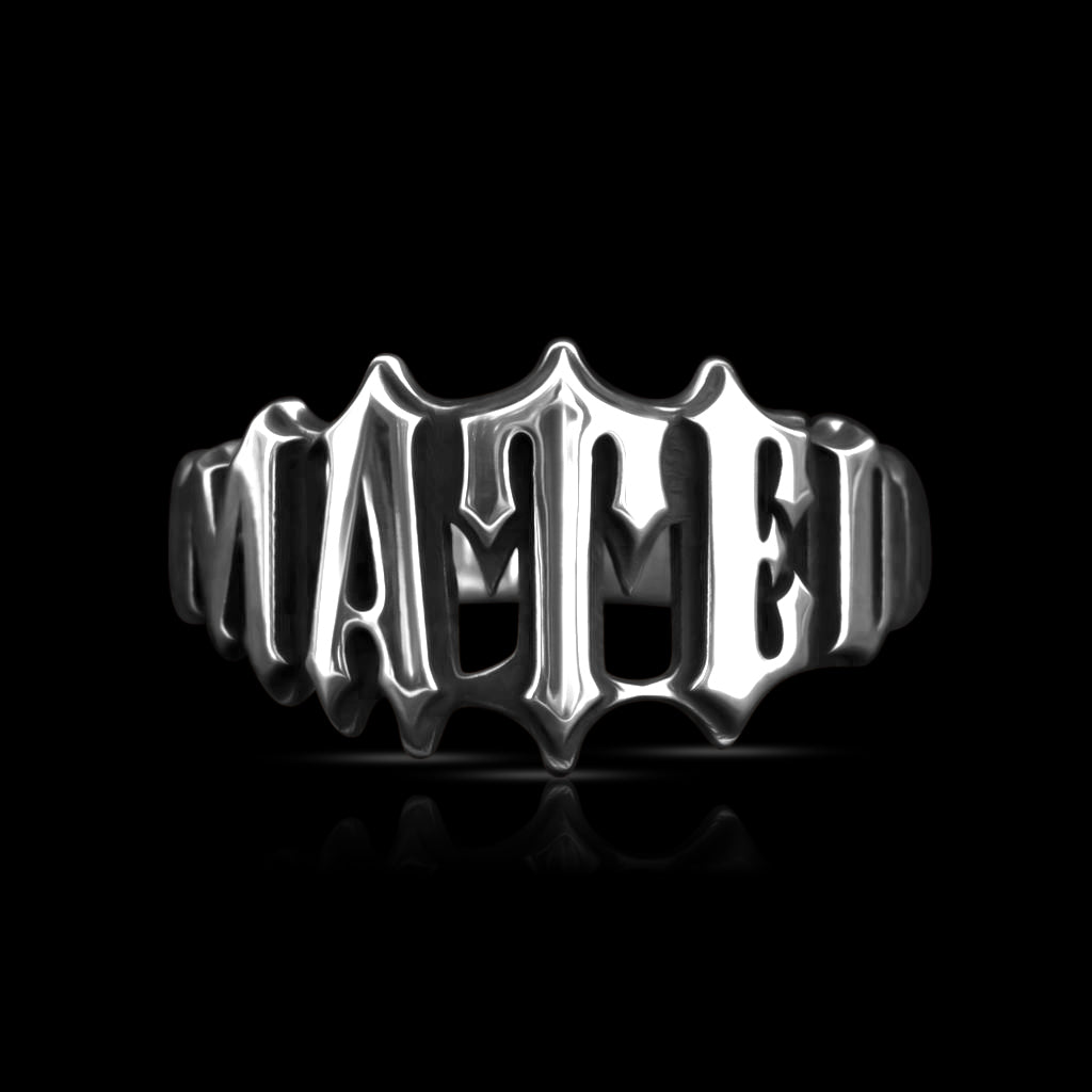 Custom Metal Name Ring - Sterling Silver