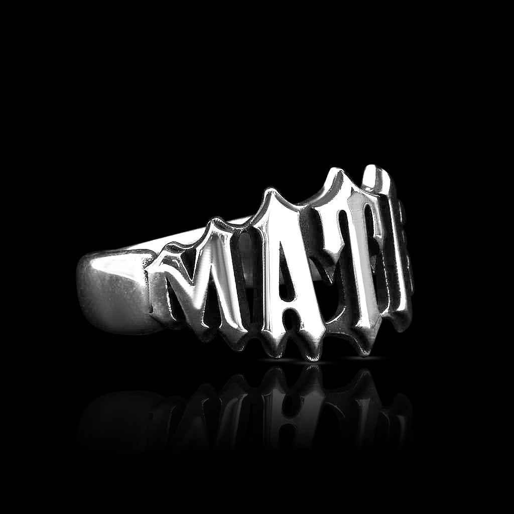 Custom Metal Name Ring - Sterling Silver