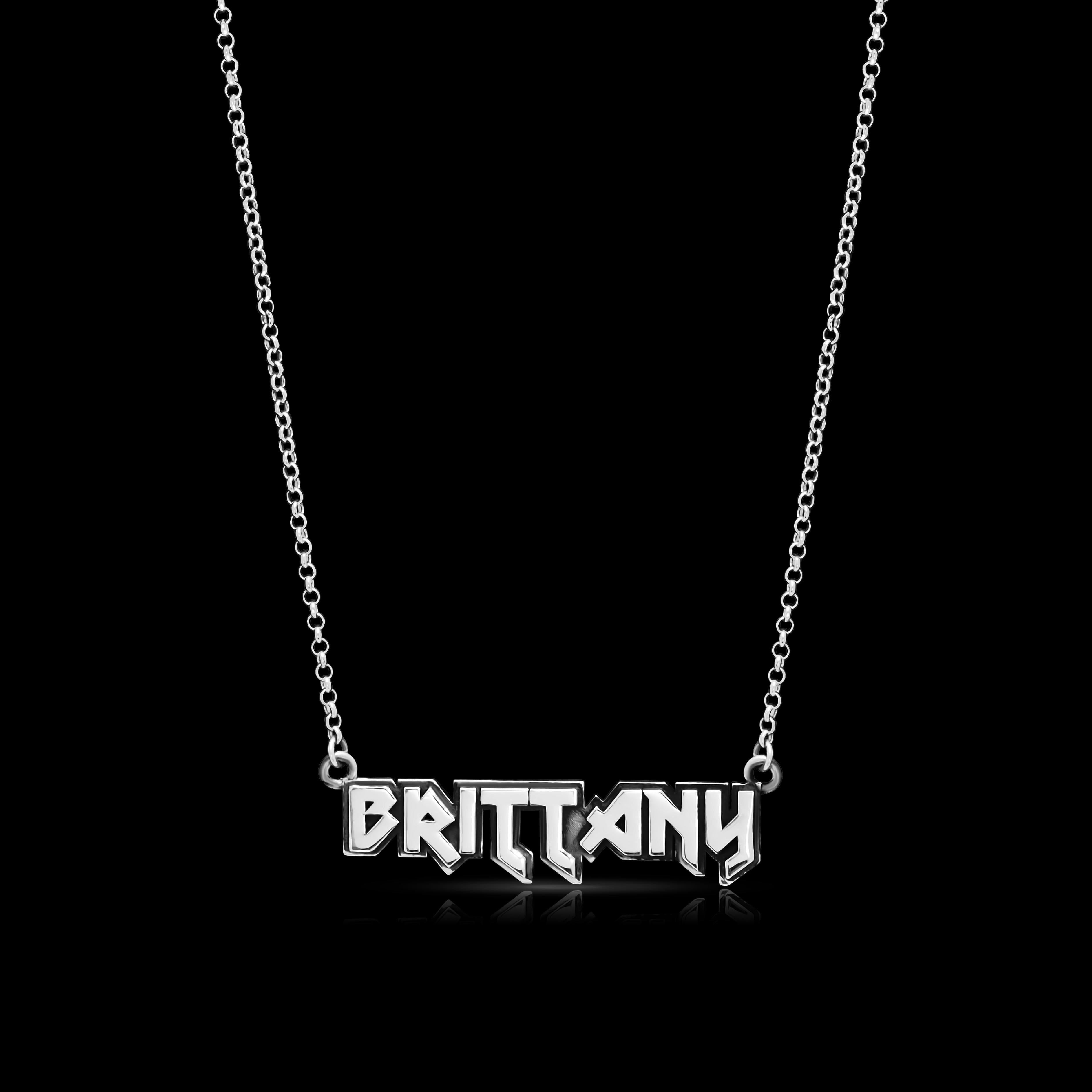 Custom Metal Nameplate Necklace