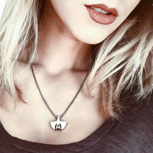 Bat Slider Necklace - Sterling Silver - Twisted Love NYC