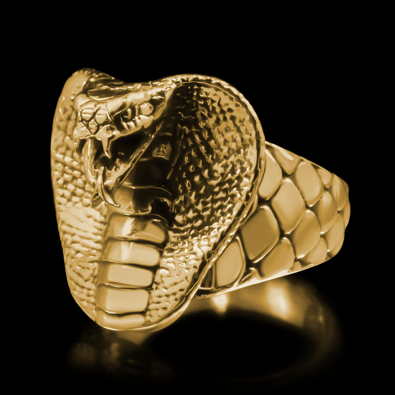 Cobra Head Ring - Brass - Twisted Love NYC