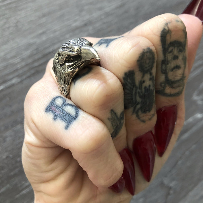 Eagle Head Ring - Sterling Silver - Twisted Love NYC