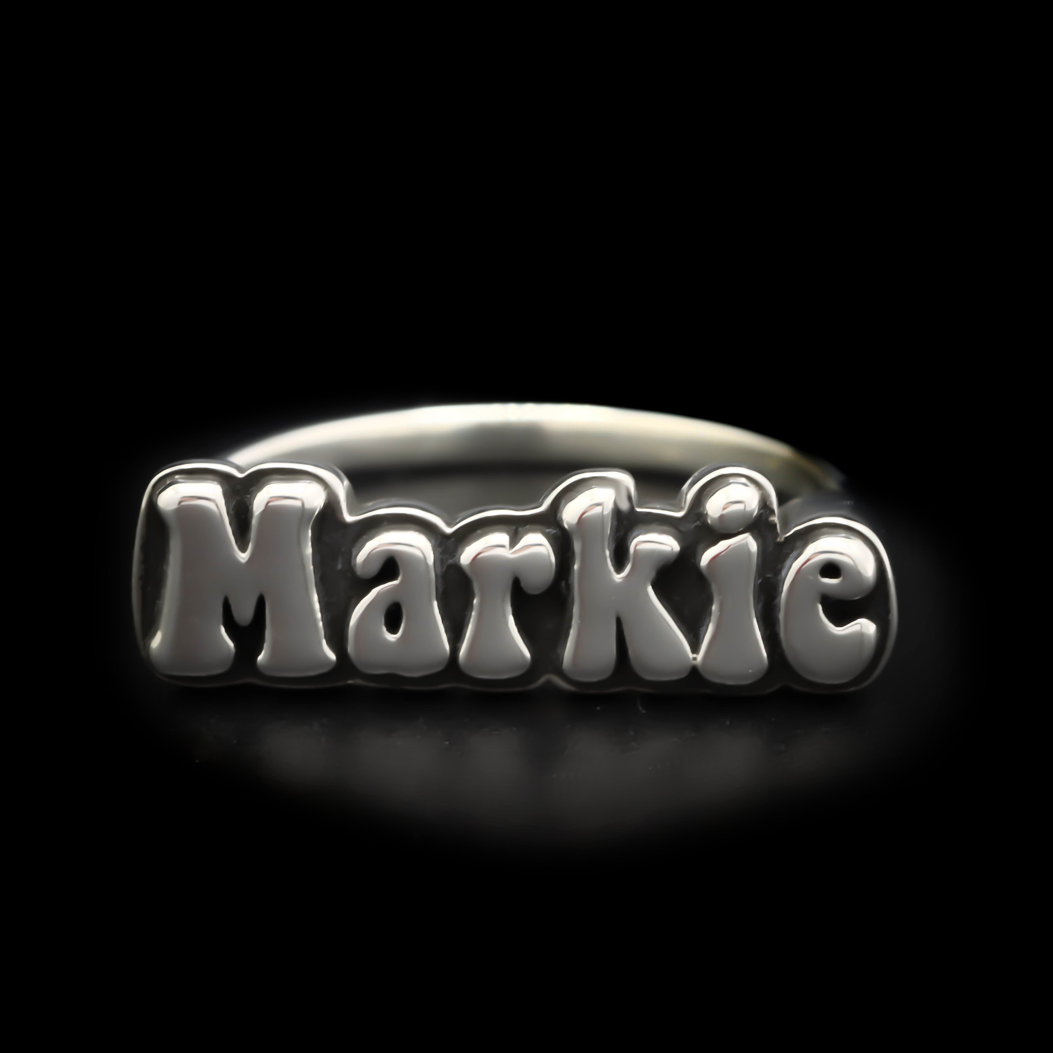 Custom Woodstock Name Ring - Sterling Silver - Twisted Love NYC