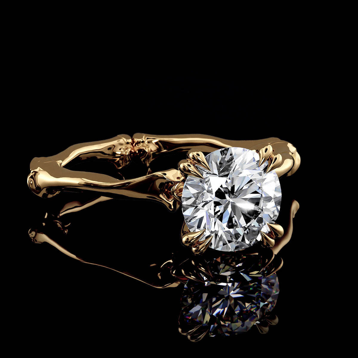 Bone Solitaire - 1 Carat