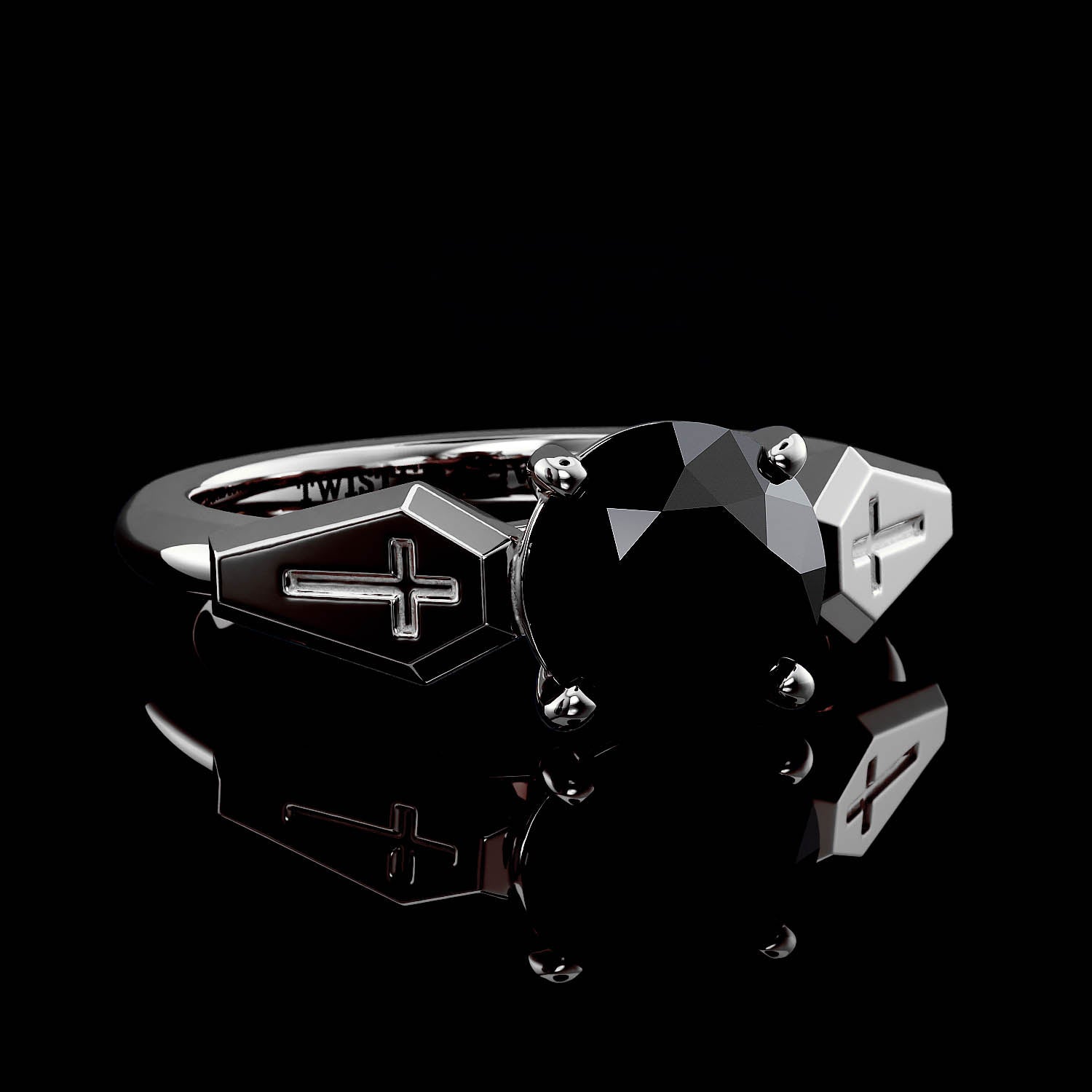 Coffin Solitaire - 1 Carat
