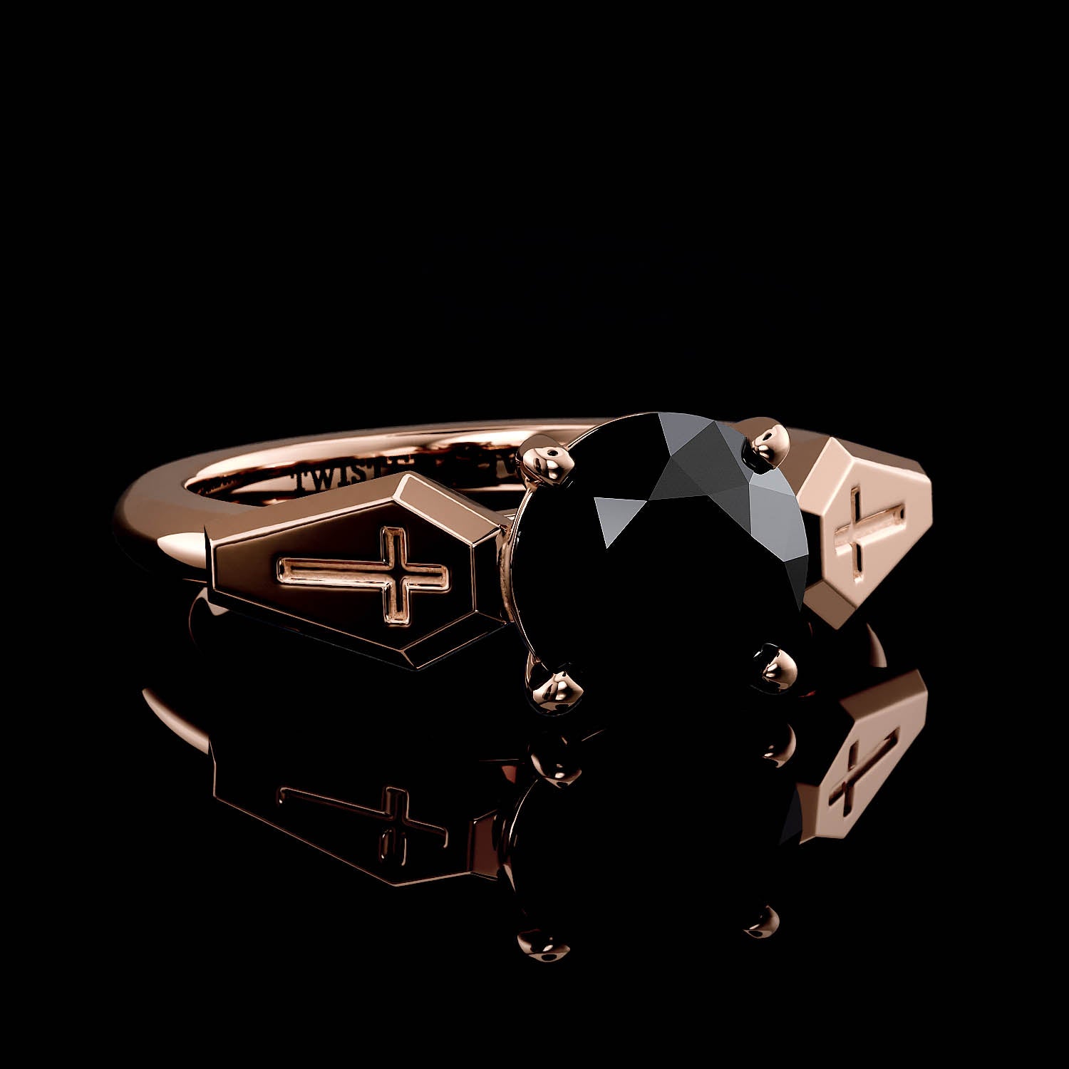 Coffin Solitaire - 1 Carat