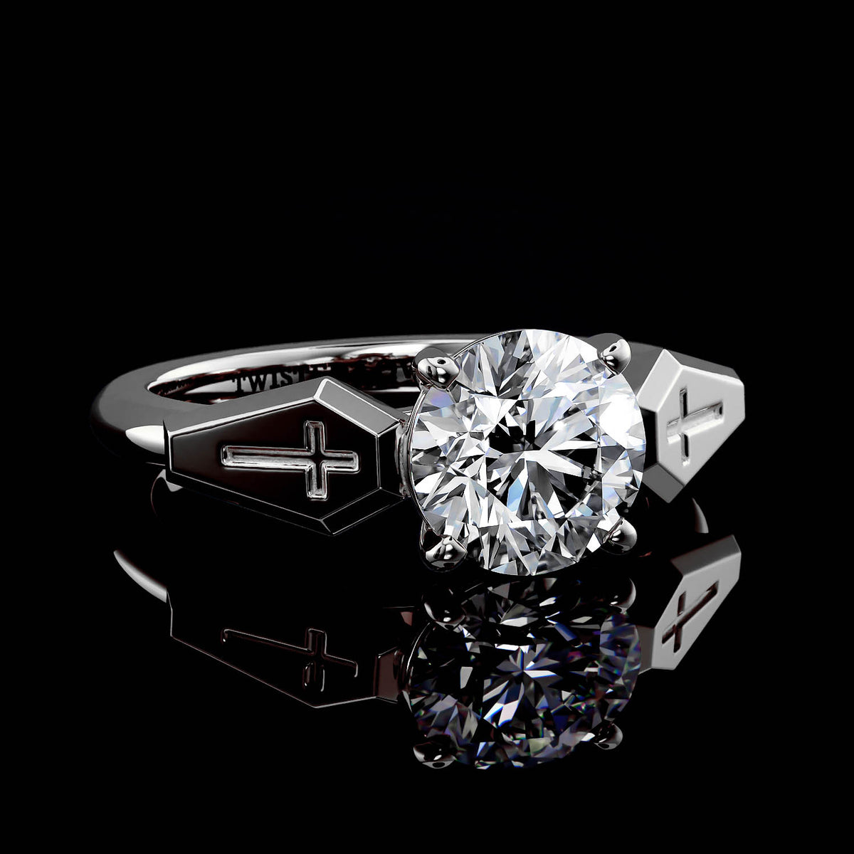 Coffin Solitaire - 1 Carat