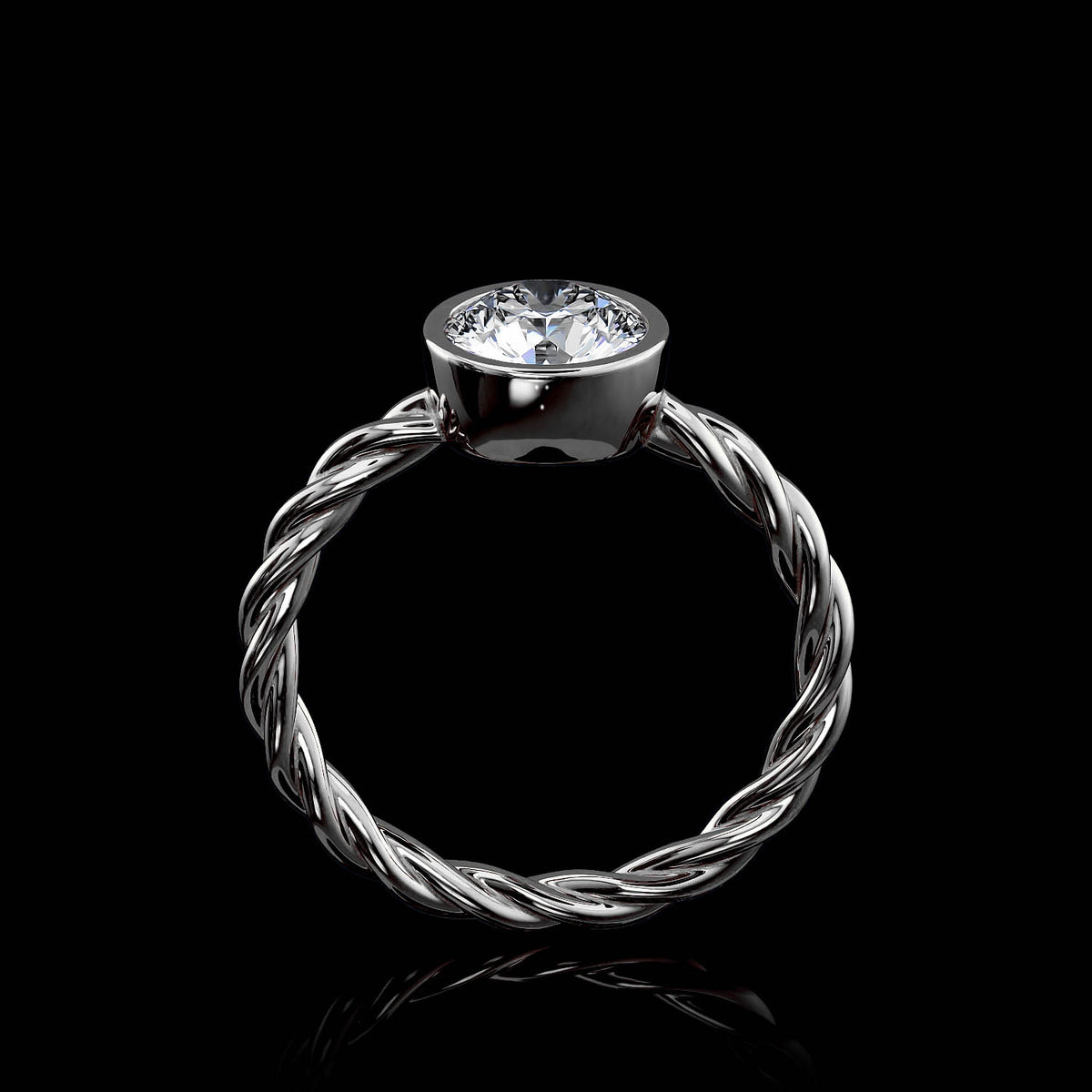 Twisted Rope Solitaire - 1 Carat
