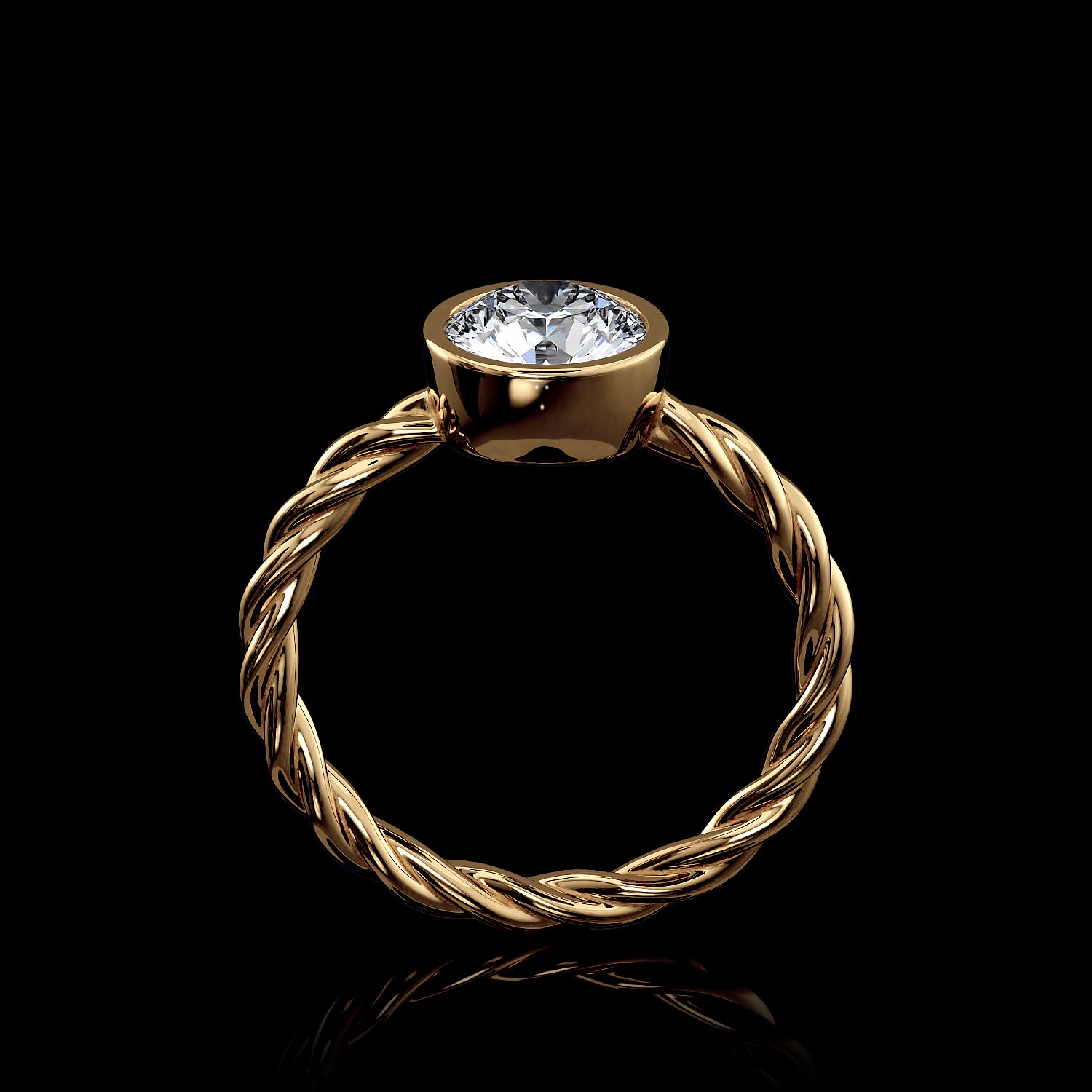 Twisted Rope Solitaire - 1 Carat