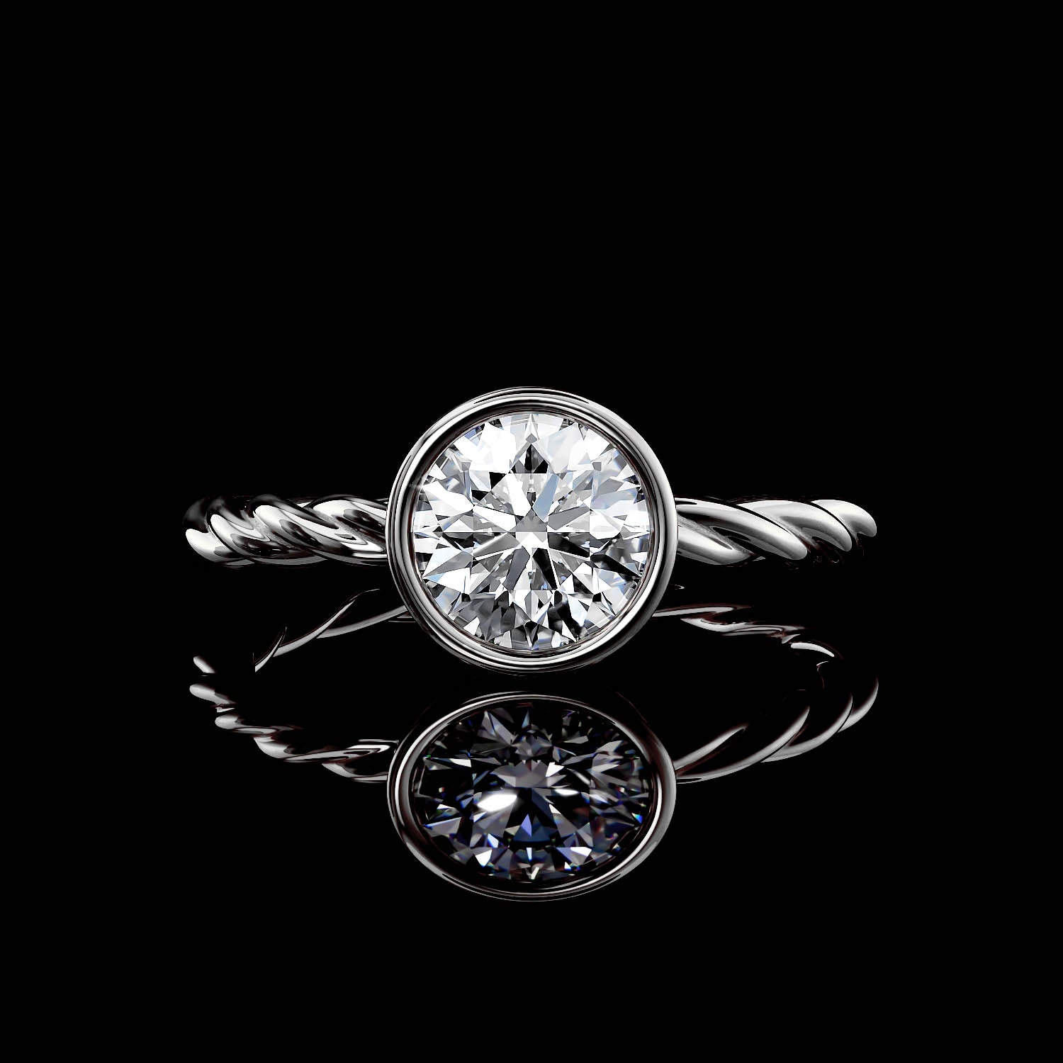 Twisted Rope Solitaire - 1 Carat