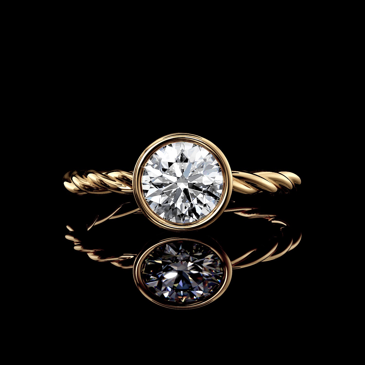 Twisted Rope Solitaire - 1 Carat