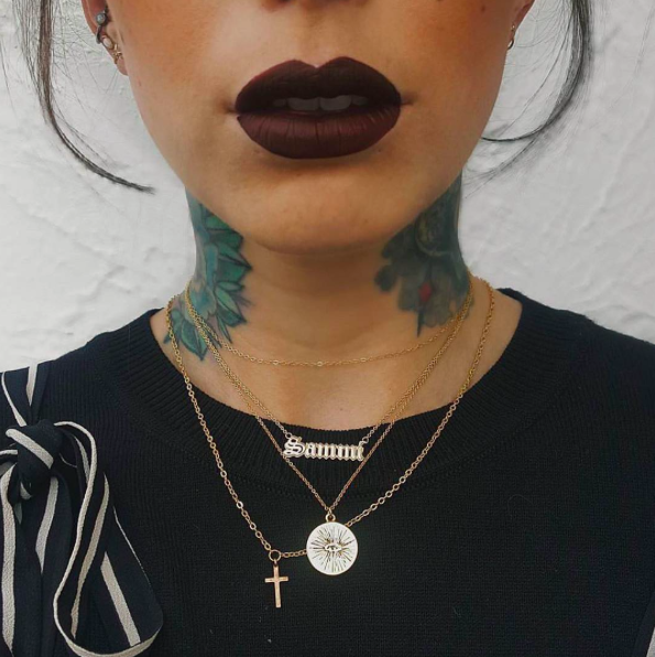 Gothic number necklace deals