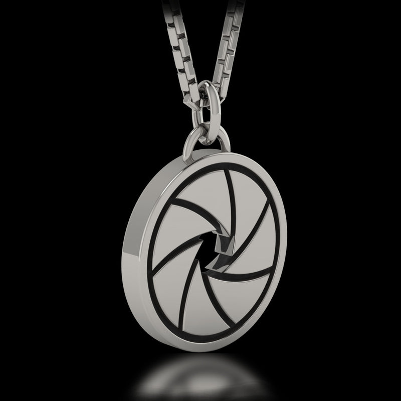 Photographer Camera Diaphragm Necklace  - Sterling Silver - Twisted Love NYC