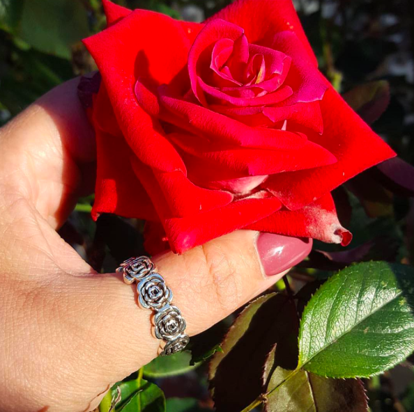 Rose Eternity Band - Sterling  Silver - Twisted Love NYC