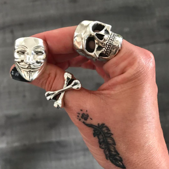 Crossbones Ring - Brass - Twisted Love NYC