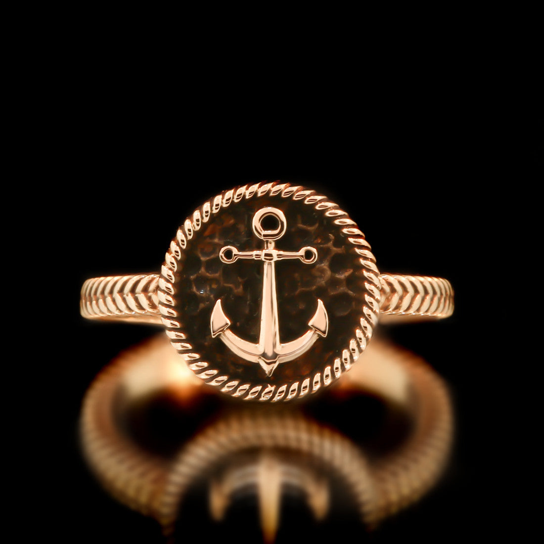 Ladies Anchor Ring - Brass - Twisted Love NYC