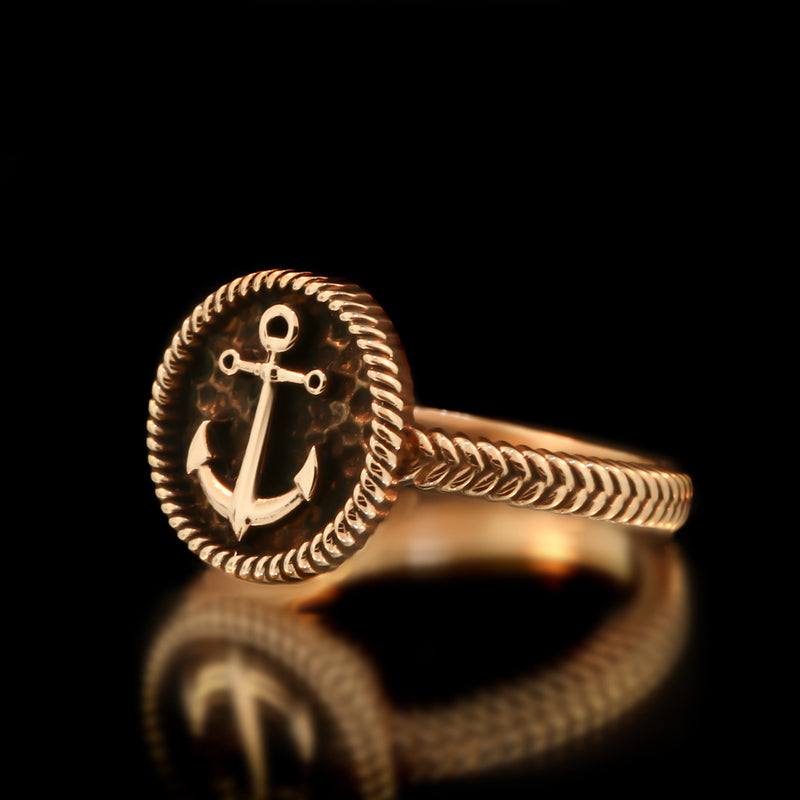 Ladies Anchor Ring - Brass - Twisted Love NYC