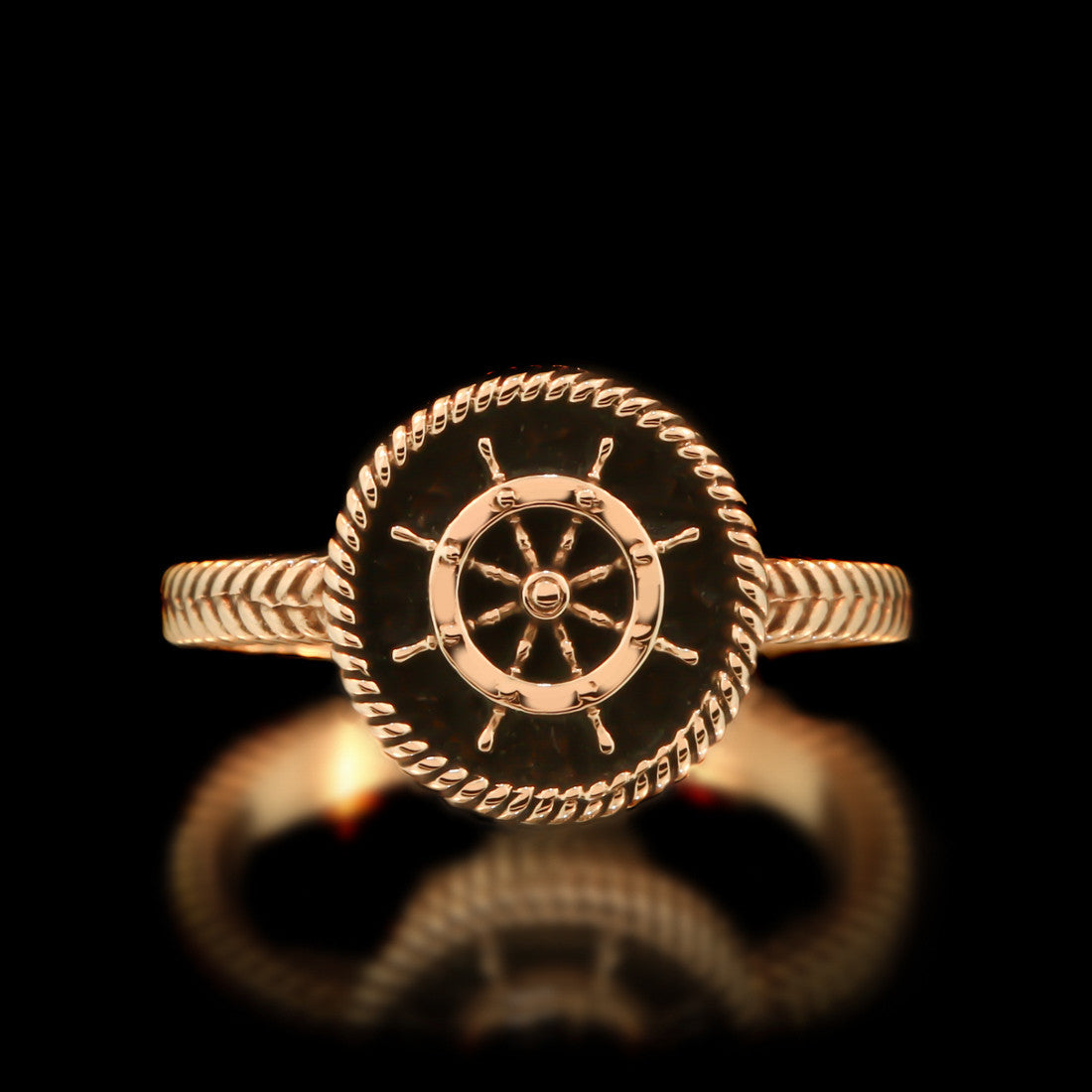 Ladies Boat Wheel Ring - Brass - Twisted Love NYC