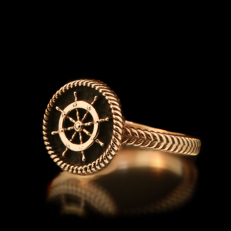 Ladies Boat Wheel Ring - Brass - Twisted Love NYC