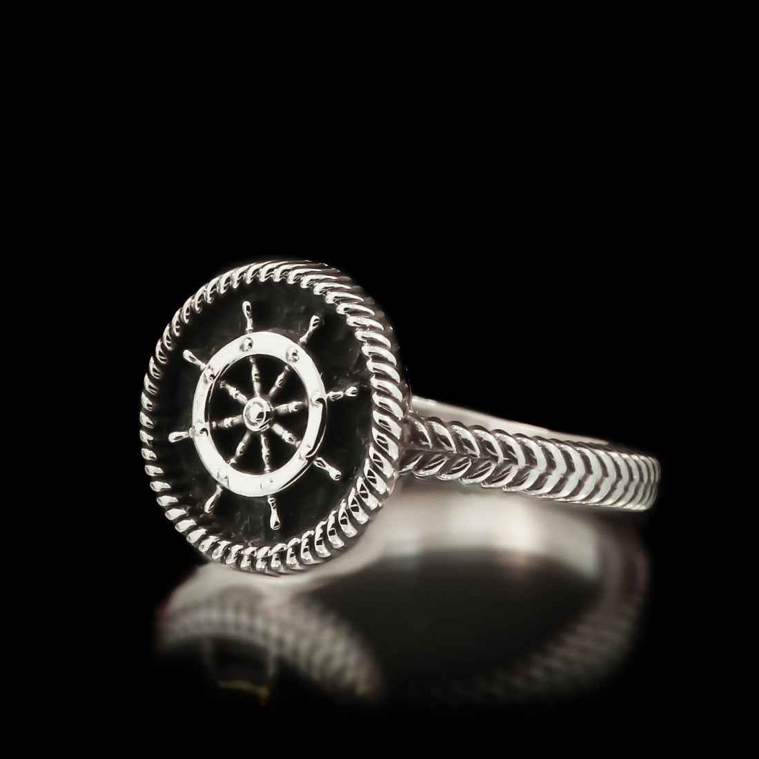 Ladies Boat Wheel Ring - Sterling Silver - Twisted Love NYC