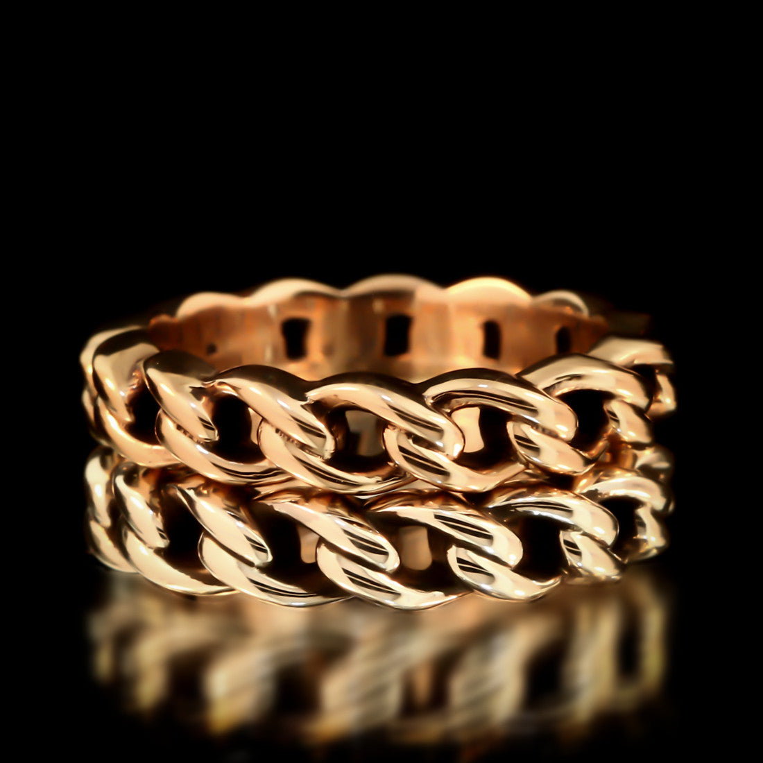 Silver & Brass Chain Link Ring Set - Twisted Love NYC
