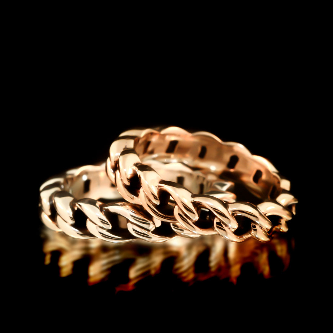 Silver & Brass Chain Link Ring Set - Twisted Love NYC