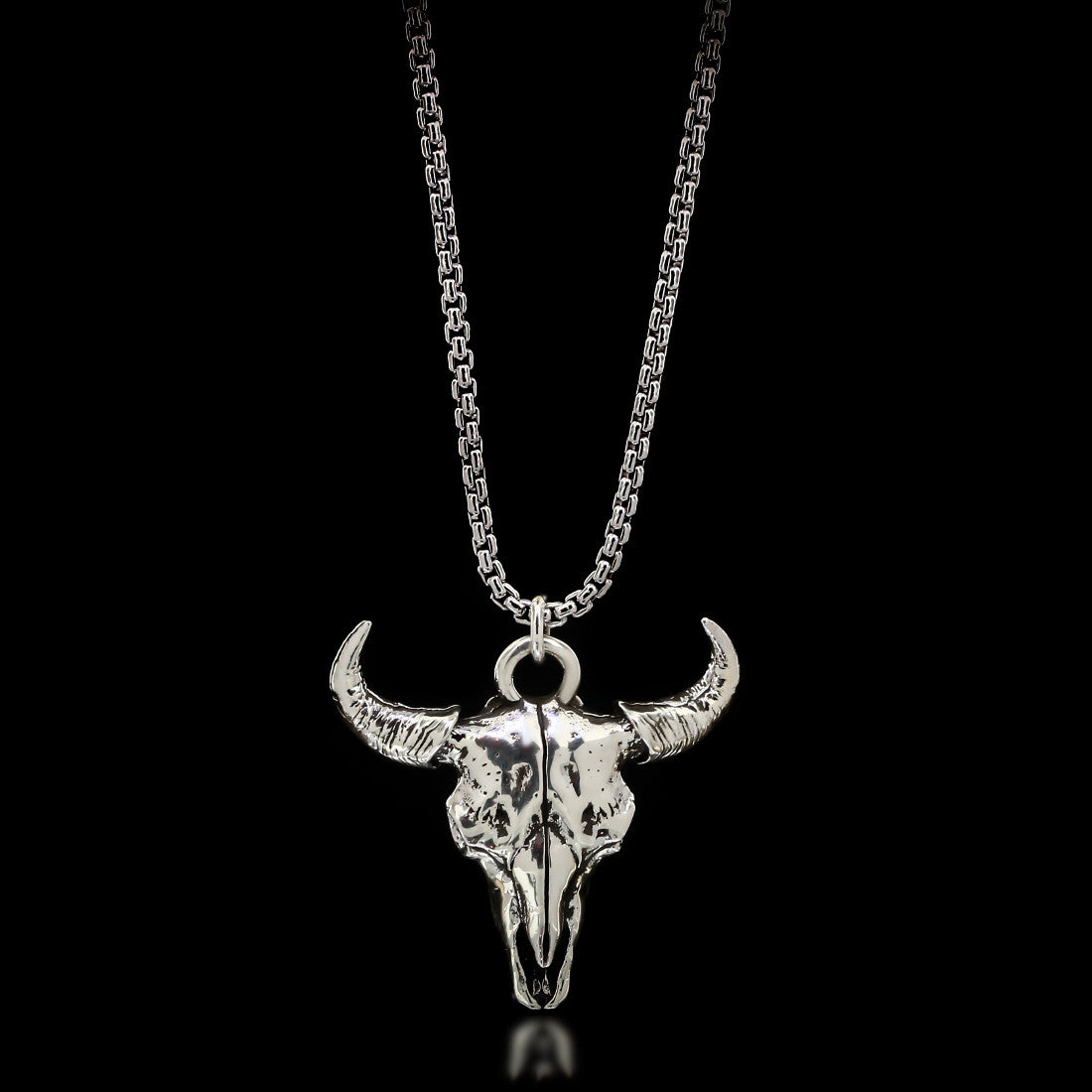 Cow Skull Necklace - Sterling Silver - Twisted Love NYC