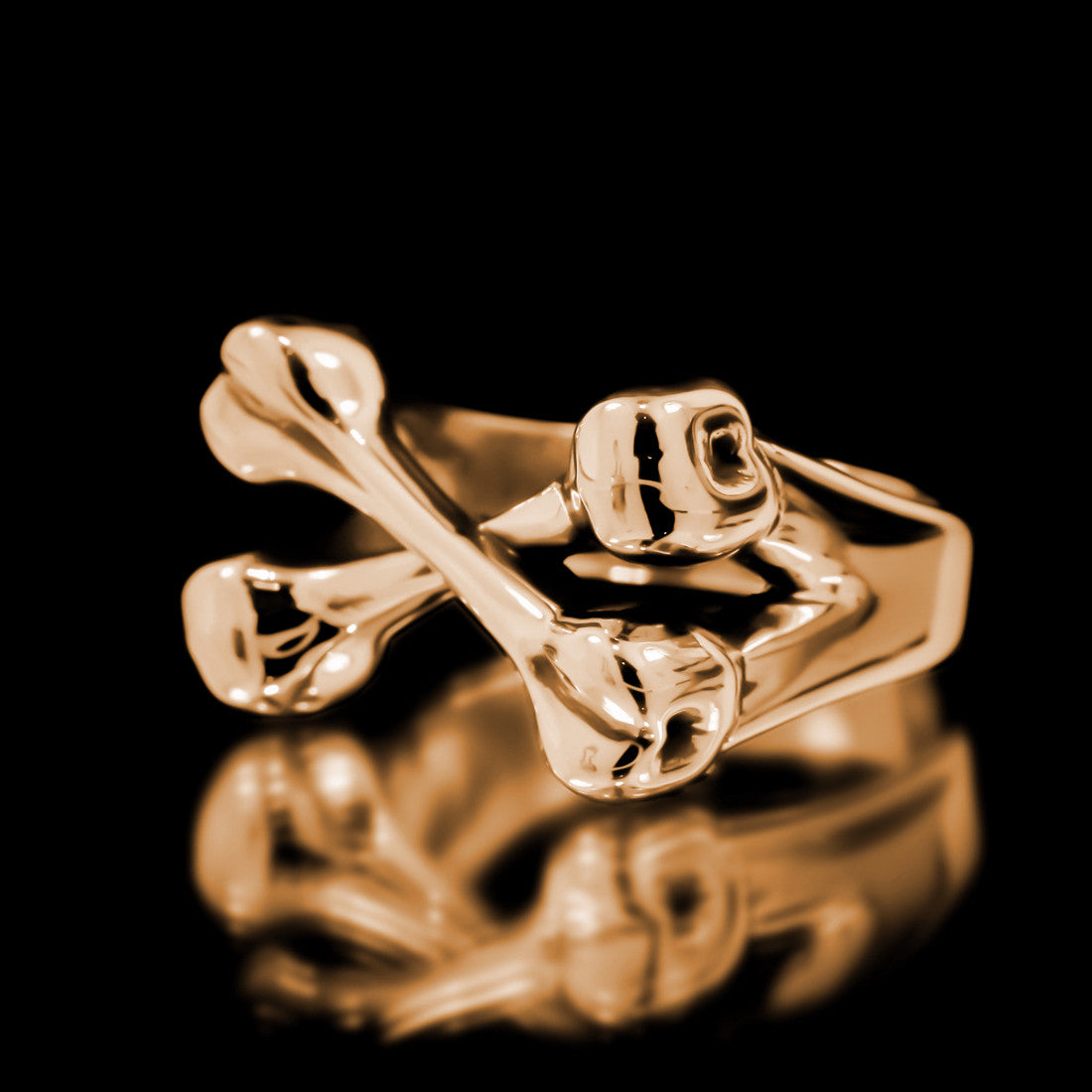 Crossbones Ring - Brass - Twisted Love NYC