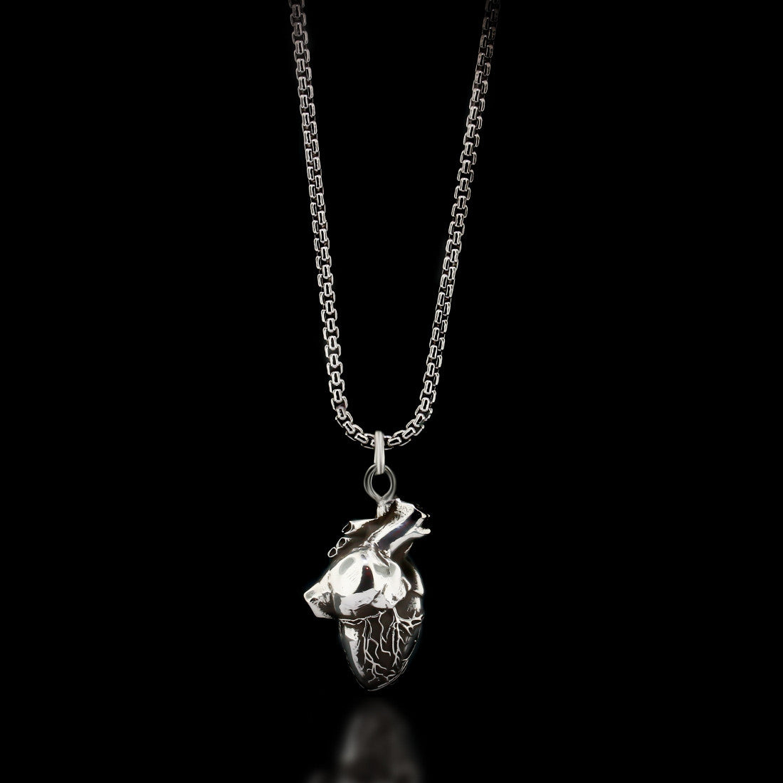 Anatomical Heart Necklace - Sterling Silver - Twisted Love NYC