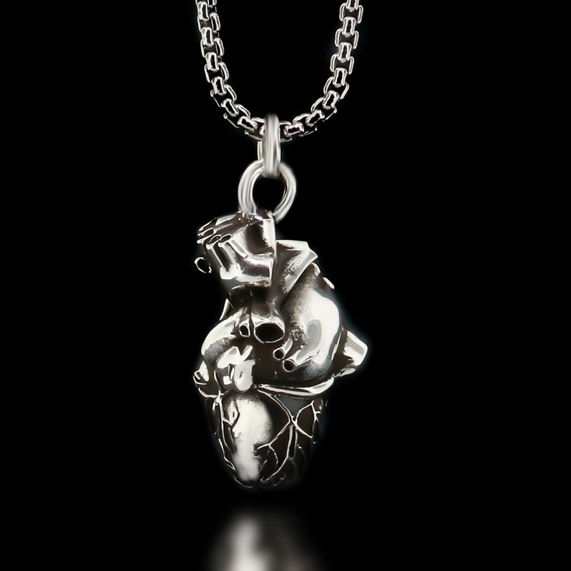 Anatomical Heart Necklace - Sterling Silver - Twisted Love NYC