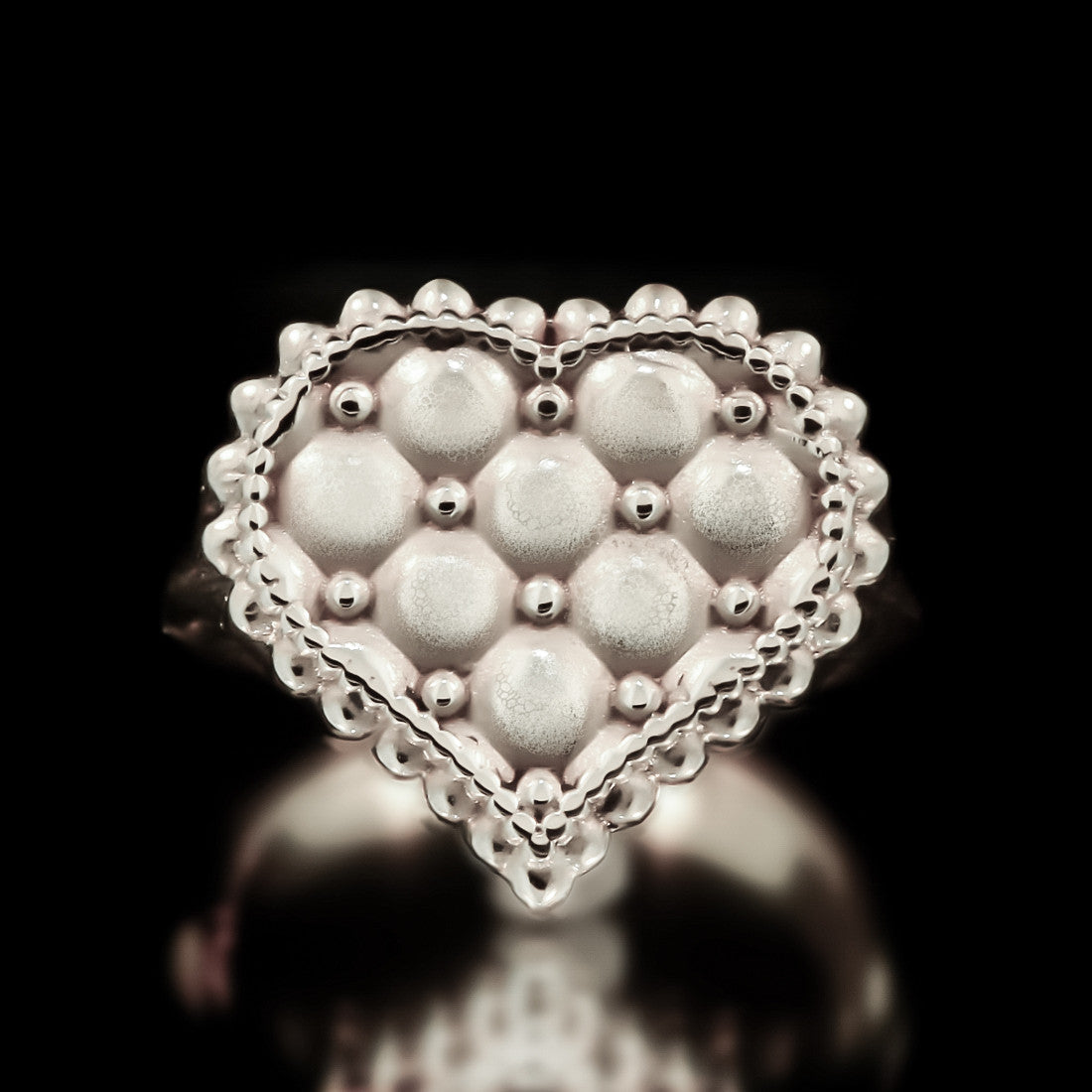 Cushion Heart Ring - Sterling Silver - Twisted Love NYC