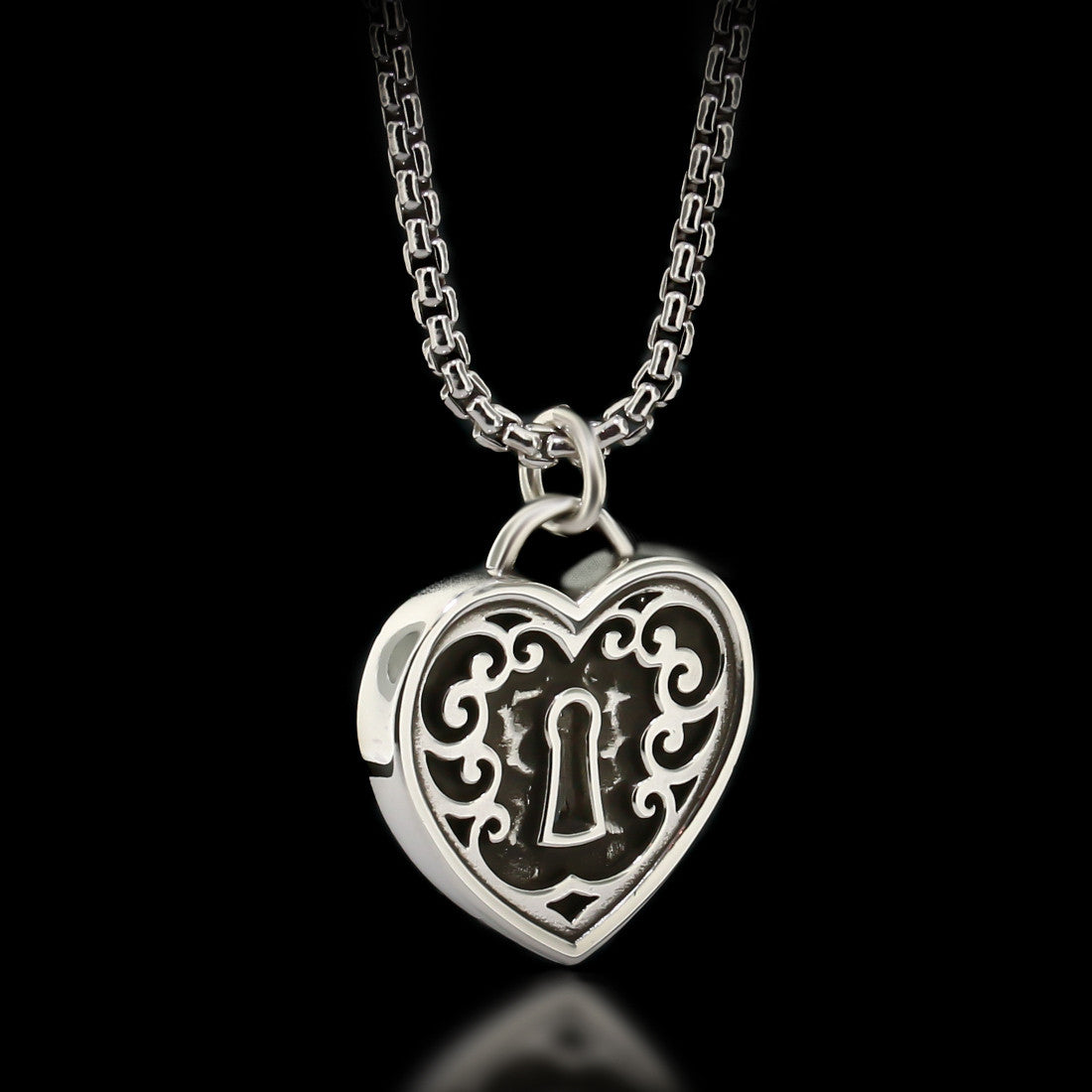Padlock Heart Necklace - Sterling Silver - Twisted Love NYC