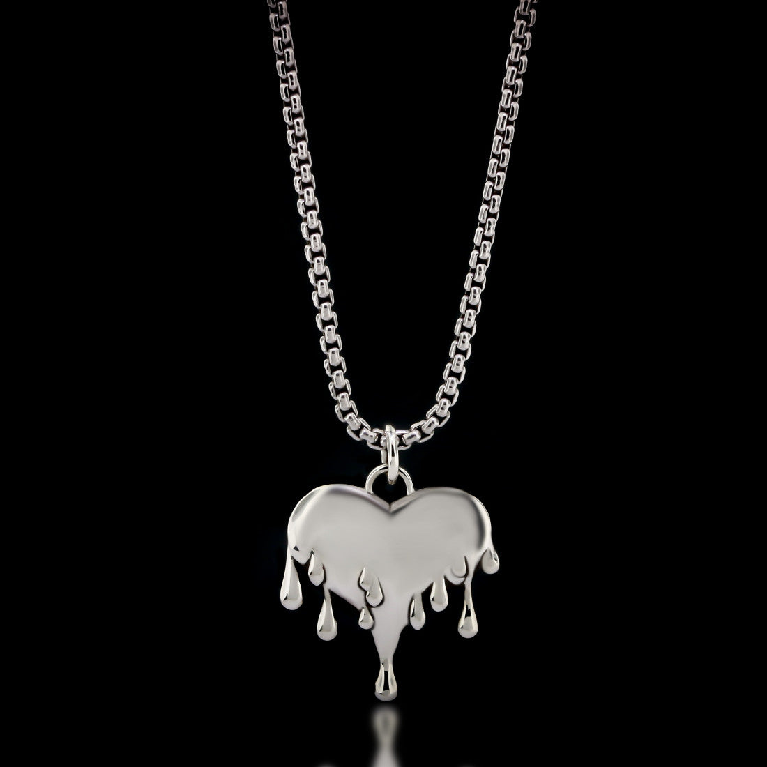Melting Heart Necklace - Sterling Silver - Twisted Love NYC