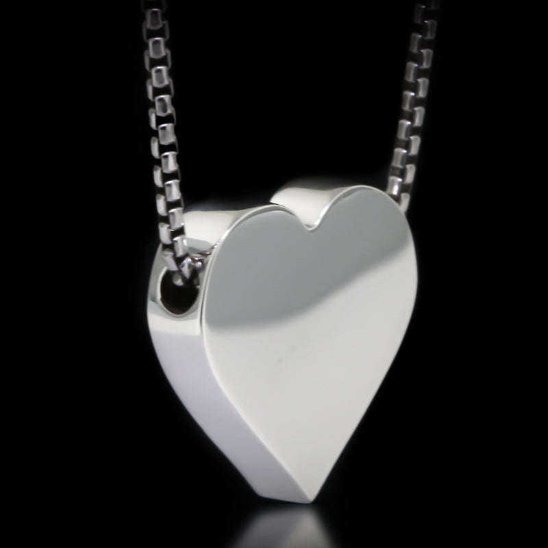 Heart Slider Necklace - Sterling Silver - Twisted Love NYC