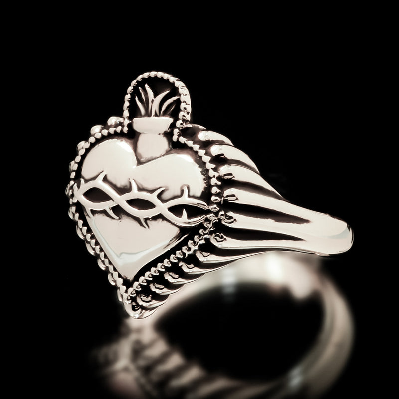 Sacred Heart Ring - Sterling Silver - Twisted Love NYC