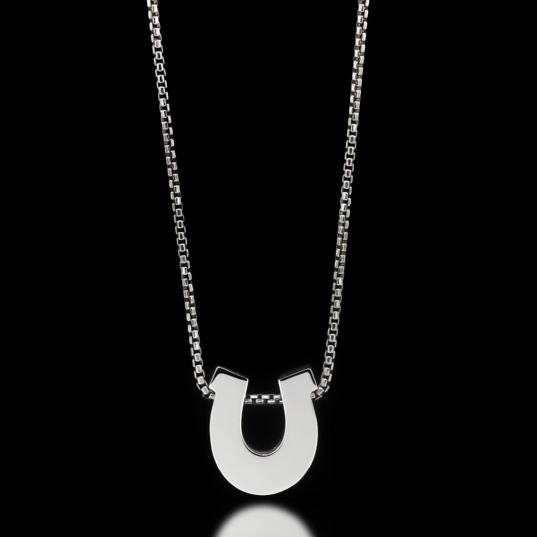 Horseshoe Slider Necklace - Sterling Silver - Twisted Love NYC