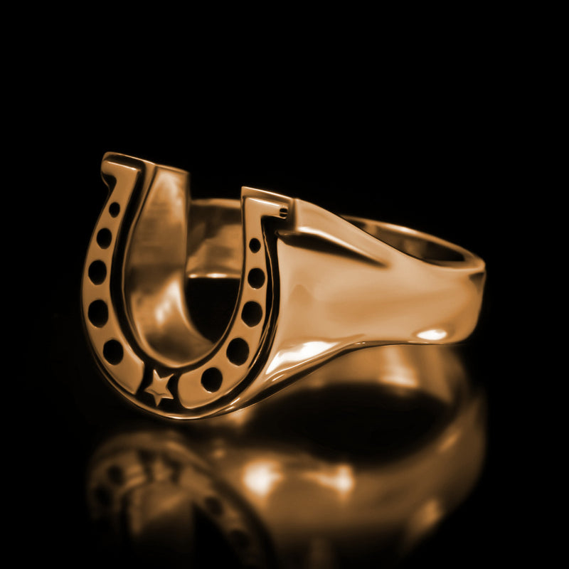 Horseshoe Ring - Brass - Twisted Love NYC